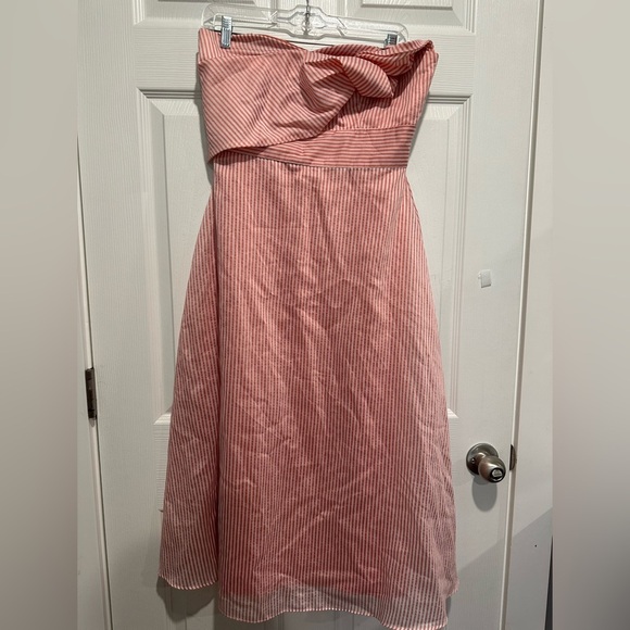 Gianni Bini Shell Women's Ivory Orange Striped Dress Select Size 6 - Picture 1 of 8